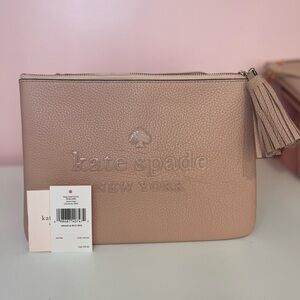 Kate Spade Blush Cosmetic Bag with Tassel